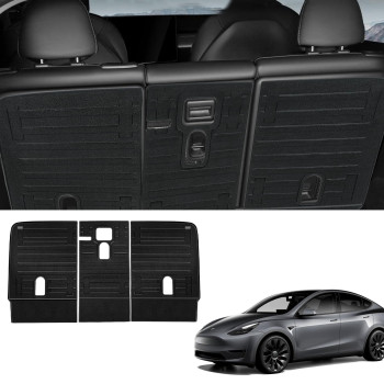 KAFLLA Trunk Mat Cargo Liner Competible with Tesla Model Y 2020-2023, TPE Rear Truck Backrest Mat Competible with Model Y, All Weather Back Seat Protector 5-Seater