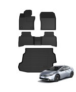 AIPOIL-Floor Mats & Cargo Liner Custom for Prius 2023 2024 & Prius Prime 2023 2024(PHEV) ?TPE All Weather Protection Anti-Slip Automotive Floor Liners?Full Set Automobile mats Accessories, Black