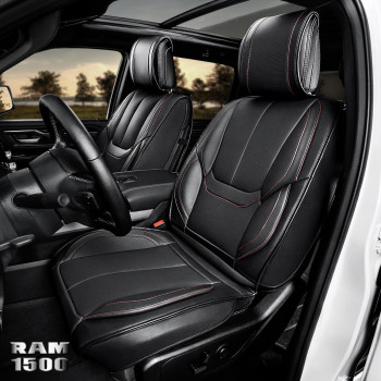 Dodge Ram 1500 Truck Seat Covers Custom Fit, Heavy Duty Full Set Car Seat Covers, Waterproof Truck Car Cover Compatible with Ram 2009-2023 1500/2500/3500 Laramie Big Horn Longhorn Crew Cab