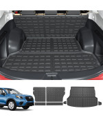 powoq Cargo Liner Compatible with 2019-2024 Subaru Forester Trunk Mat Backrest Mat TPE Trunk Liner Replacement for 2019 2020 2021 2022 2023 2024 Subaru Forester Accessories (Trunk Mat+Backrest Mat)