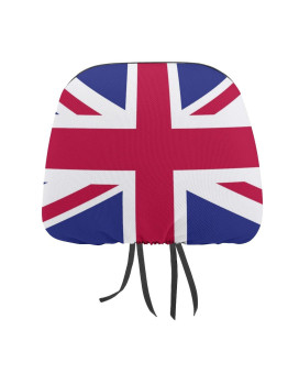 TAIZIYEAH British Flag Car Seat Headrest Covers Printing Design Headrest Rest Covers Fit Most Cars Car Headrest Covers 2 PCS 1 PCS