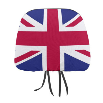 TAIZIYEAH British Flag Car Seat Headrest Covers Printing Design Headrest Rest Covers Fit Most Cars Car Headrest Covers 2 PCS 1 PCS