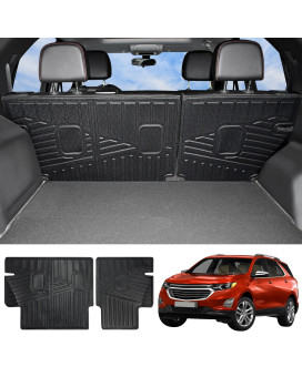 JTYZSM Rear Cargo Mat for 2018-2024 Chevrolet Equinox GMC Terrain All Weather Trunk Mat TPE Rear Cargo Liner for 2018 2019 2020 2021 2022 2023 2024 Chevy Equinox GMC Terrain