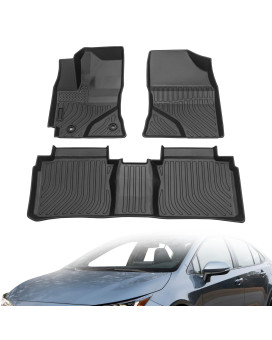 All Weather Rubber Floor Mats Compatible with 2014-2019 Corolla(Not Fit Corolla im & Hatchback),3Pcs Car Automotive Floor Mats & Cargo Liners Black