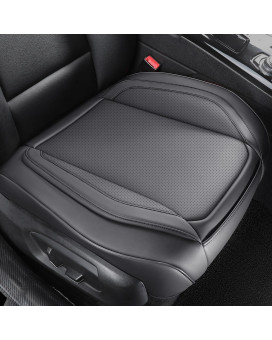 CAPITAUTO Seat Covers Front PU Leather Car Seat Covers,2Pcs Universal Bottom Seat Covers for Cars,Storage Bags,Full Wrapping Edge Fits 95% of car (1 Pair Bottom, Black)