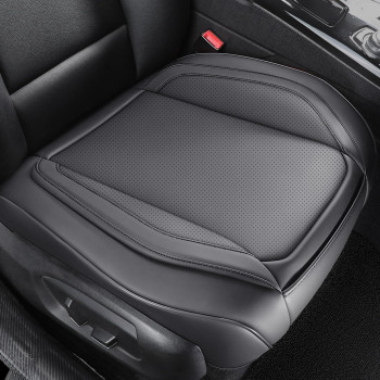 CAPITAUTO Seat Covers Front PU Leather Car Seat Covers,2Pcs Universal Bottom Seat Covers for Cars,Storage Bags,Full Wrapping Edge Fits 95% of car (1 Pair Bottom, Black)