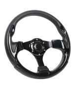 Universal EZGO Steering Wheel with Black Aluminum Frame Golf Cart Steering Wheel Fit for Yamaha Club Car DS and Precedent Steering Wheel