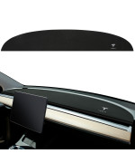 KIWEN Tesla Model 3 Model Y Dashboard Cover, Suede Dashboard Pad Dash Mat Compatible with Tesla Model Y/3 2017-2021 2022 2023 Interior Tesla Accessories (Black)