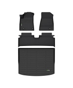 HAFIDI Floor Mats & Cargo Liner Custom Set for 2023 2024 Kia NIRO EV All Weather Protection TPE Full Set Automotive Floor Liners Accessories - Black