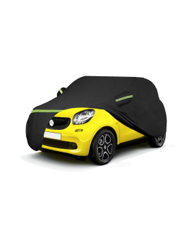 Waterproof Car Covers for 2007-2023 Smart Fortwo W451/C453/A453(Black) 210T Custom 6 Layers Heavy Duty Waterproof All Weather Protection Outdoor