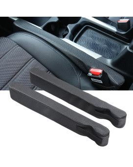 JDM Middli Seat Gap Filler PU Leather Universal for Car SUV, Fill The Gap Between Seat and Console Black Crevice Crack Plug 2pcs/lot
