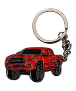 for Toyota Tacoma Car Keychain, Metal Keyring for Toyota Tacoma, Red