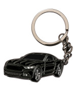 for Ford Mustang Car Keychain, Metal Keyring for Ford Mustang, Black