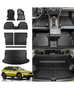 Rongtaod Floor Mats Compatible with 2018-2023 Subaru Crosstrek XV Trunk Mat Cargo Mat Cargo Liner Back Seat Cover Protector 2022 Subaru Impreza Hatchback Accessories (Set of 7 Mats)