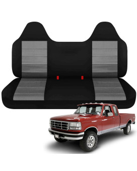 Kistrba Truck Seat Cover Compatible with 1997-2000 Ford F-150 Seat Covers (Front 40/60 Split Bench) with Opening Center Console