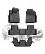 Original 2022 2023 2024 MDX Floor Mats for Acura MDX 7 Seats - Custom Fit TPE Floor Mats - All Weather Floor Liners for 2022 2023 2024 Acura MDX 1st, 2nd and 3rd Row Full Set Car Mats