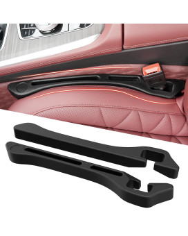 KOVSPO Car Seat Gap Filler, 2 PCS Car Gap Filler Organizer, 2in1 Universal Seat Gap Filler Fits Car Truck SUV, Fill the Gap Between Seat & Console Stop Things from Dropping (Black)