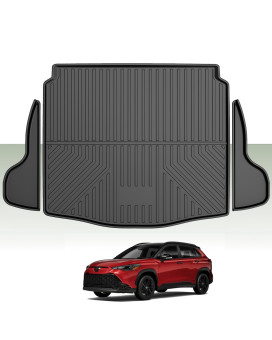 Original Corolla Cross Floor Mats & Cargo Liner for Toyota Corolla Cross SUV 2022-2024 - Custom Fit Floor Liners and Trunk Mat for Toyota Corolla Cross & Cross Hybrid (Not Fit Sedan/Hatchback Model)