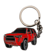 Intertest Fit Toyota 4Runner Keyring,Metal Car Keychain Replacement Fit Toyota 4Runner 3rd 4th 5th gen mods TRD,Key Chain Key ring for Car Accessories,Family Present(Red)