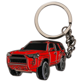 Intertest Fit Toyota 4Runner Keyring,Metal Car Keychain Replacement Fit Toyota 4Runner 3rd 4th 5th gen mods TRD,Key Chain Key ring for Car Accessories,Family Present(Red)