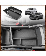 Muslogy for 2024 VW Altas And Cross Sport Center Console Organizer Armrest Box Storage Insert Tray Glove Pallet Compatible with Volkswagen Atlas/Cross Sport 2024 Accessories