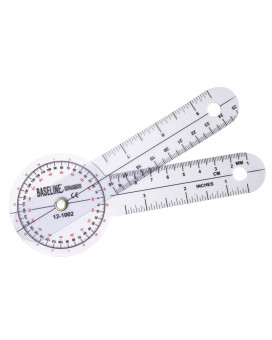 Baseline-12-1002 Plastic 360 Degree ISOM Goniometer, 6 Length