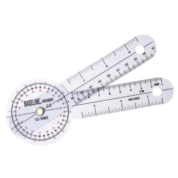 Baseline-12-1002 Plastic 360 Degree ISOM Goniometer, 6 Length