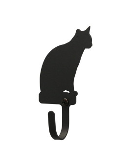 New - Wall Hook Small - Cat Sitting by Village Wrought Iron Inc