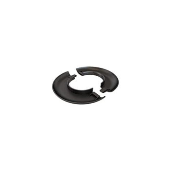 Crimson AV CAE Decorative Escutcheon Plate, Black, Clamps around 1.5 NPT pipe, Decorative plastic conceals hole in ceiling tile for a clean look, Compatible with all ceiling extensions and components