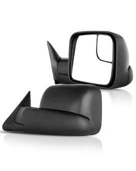 Towing Mirrors Truck Power Adjusted Manual Folding Replacement 94-97 Dodge Ram 1500 2500 3500 Pair