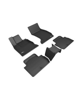 3D Kagu Floor Mat 2 Row Set Black