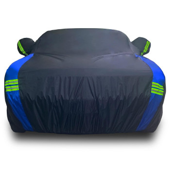 Avecrew Dodge Challenger Car Cover Waterproof All Weather for Automobiles, Outdoor Full Exterior Covers Fit 2008-2022 Dodge Challenger with Windproof Strap and Driver Door Zipper