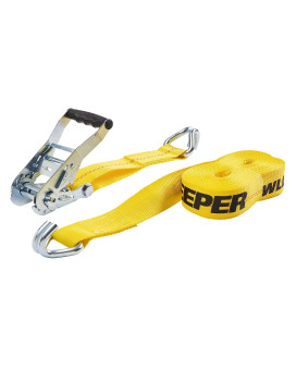 Keeper 04622 Heavy Duty 27 X 2 Ratcheting Tie Down 10 000 Lbs Rated Capacity With Double Jhooks Yellow 15 X 15