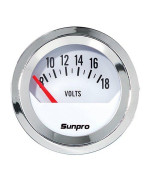 Sunpro Cp8205 Styleline Voltmeter White Dial