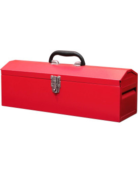 Big Red Tb101 Torin 19 Hip Roof Style Portable Steel Tool Box With Metal Latch Closure And Removable Storage Tray Red 191