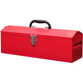 Big Red Tb101 Torin 19 Hip Roof Style Portable Steel Tool Box With Metal Latch Closure And Removable Storage Tray Red 191