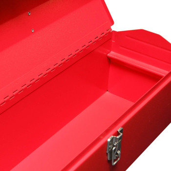 Big Red Tb101 Torin 19 Hip Roof Style Portable Steel Tool Box With Metal Latch Closure And Removable Storage Tray Red 191