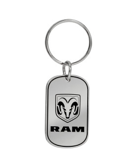 Plasticolor 004229 Dodge Ram Logo Dog Tag Metal Keychain