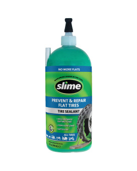 Slime 10009 Flat Tire Puncture Repair Sealant Prevent And Repair All Offhighway Tubeless Tires 32 Oz Bottle