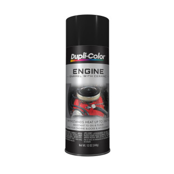 Duplicolor De1613 Engine Enamel Spray Paint With Ceramic Gloss Black 12 Oz Aerosol Can