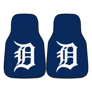 Mlb Detroit Tigers Carpet Car Mat Set 2 Pieces