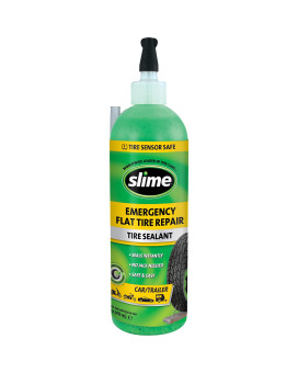 Slime 10011 Flat Tire Puncture Repair Sealant Emergency Repair For Highway Vehicles Suitable For Carstrailers Nontoxic Eco