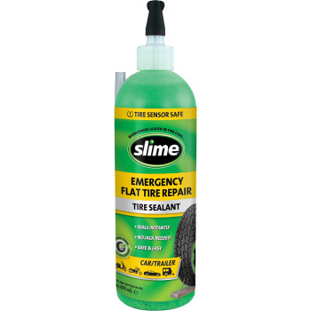 Slime 10011 Flat Tire Puncture Repair Sealant Emergency Repair For Highway Vehicles Suitable For Carstrailers Nontoxic Eco