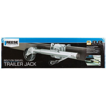 Reese Towpower 74410 Trailer Jack Heavyduty Swivel Mount 6Inch Wheel Chrome