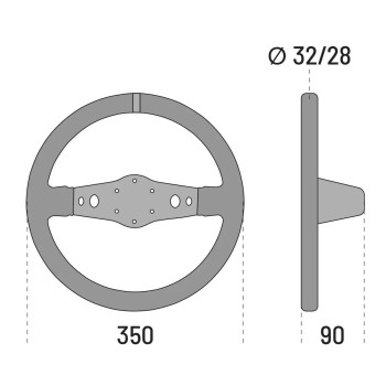 Sparco 015R215Csn Suede Steering Wheel