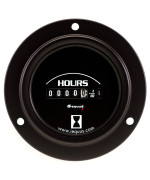 Equus 6210 2 Hourmeter With Flange Mount Black