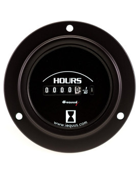 Equus 6210 2 Hourmeter With Flange Mount Black