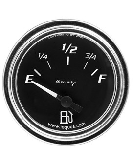 Equus 7362 2 Fuel Level Gauge Chrome With Black Dial