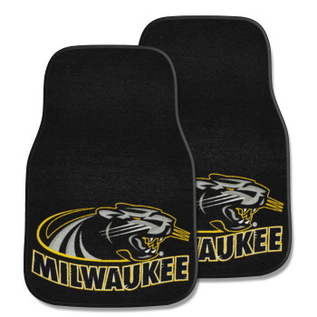 Fanmats 5494 Wisconsinmilwaukee Panthers Front 2Piece Team Logo Carpet Car Mat Set Front Row Automotive Floor Mats Nonslip Ba