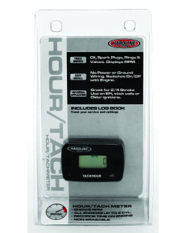 Hardline Products Hr80612 Hour Metertachometer For Up To 2Cylinder Engines